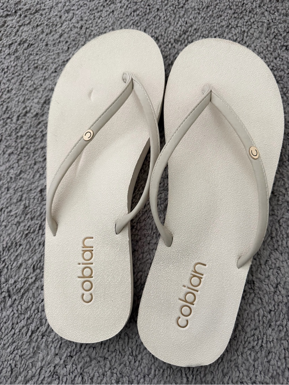 Cobian Women's Flip Flop Sandals — Light Cream Straps